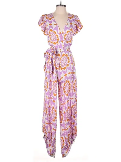 Pre-owned Feather & Find Jumpsuit In Purple
