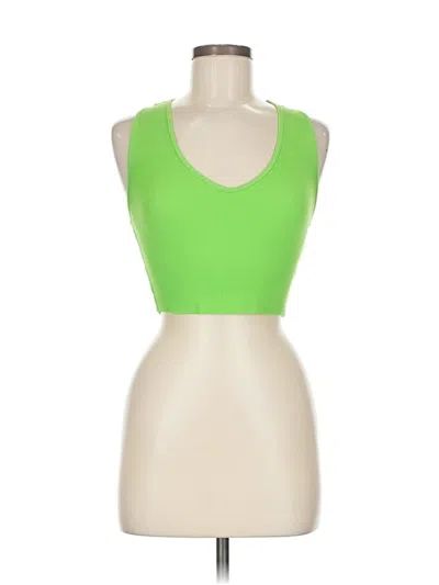 Pre-owned Zara Tank Top Green Halter Neckline Tops