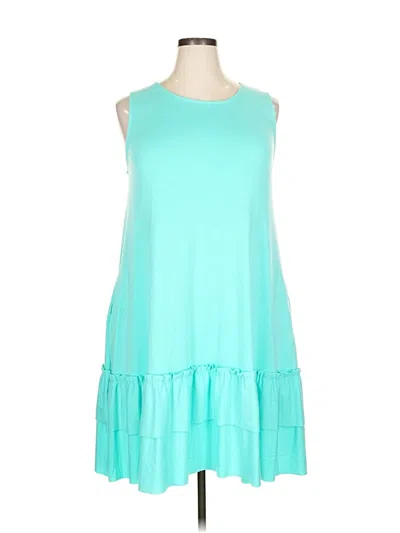 Pre-owned Zenana Casual Dress In Blue