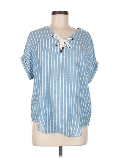 Pre-owned Rails Short Sleeve Blouse In Blue