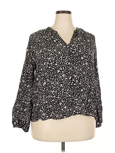 Pre-owned On 34th 3/4 Sleeve Blouse In Black