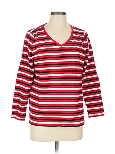 Pre-owned Talbots 3/4 Sleeve T-shirt In Red