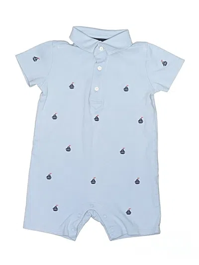 Pre-owned Janie And Jack Babies' Short Sleeve Onesie In Blue