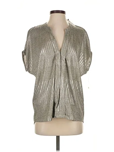 Pre-owned Bishop + Young Short Sleeve Blouse In Silver