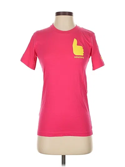 Pre-owned Saucony Active T-shirt In Pink