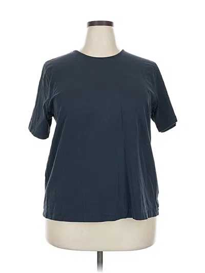 Pre-owned Lands' End Short Sleeve T-shirt In Blue