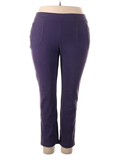 Pre-owned Weekends By Chico's Active Pants In Purple