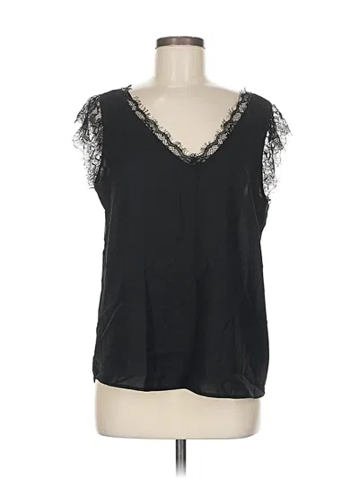 Pre-owned Unbranded Sleeveless Blouse In Black