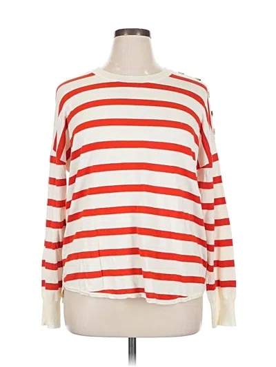 Pre-owned Marled By Reunited Pullover Sweater In Red