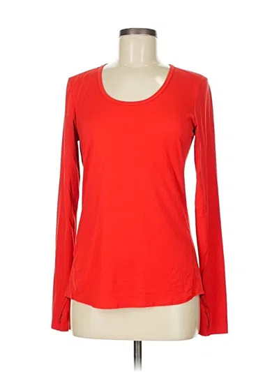 Pre-owned Athleta Long Sleeve T-shirt In Red
