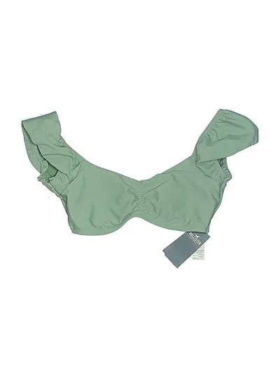 Hollister Swimsuit Top Green Swimwear In Green