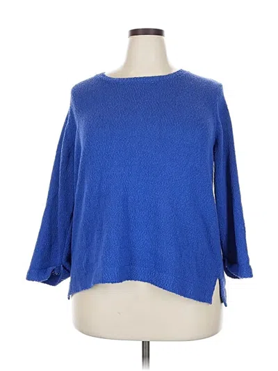 Pre-owned Jjill Pullover Sweater In Blue