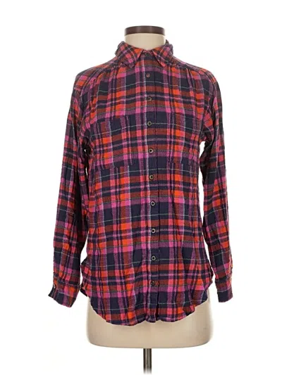 Pre-owned Pilcro Long Sleeve Button Down Shirt In Pink