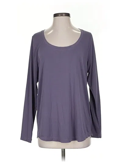 Pre-owned Athleta 3/4 Sleeve T-shirt In Purple