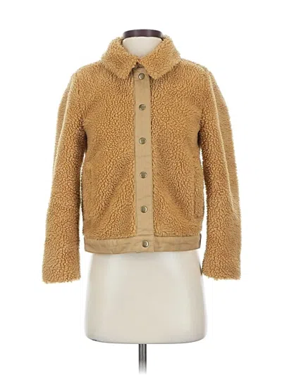 Pre-owned Madewell Faux Fur Jacket In Brown