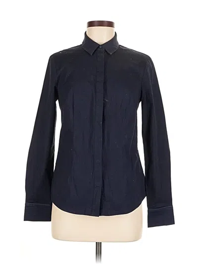 Pre-owned Boden Long Sleeve Button Down Shirt In Black