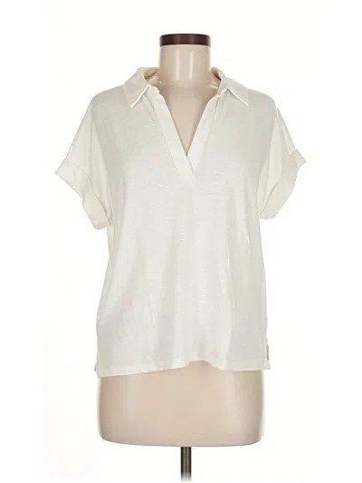 Pre-owned Banana Republic Factory Store Short Sleeve Polo Shirt In White