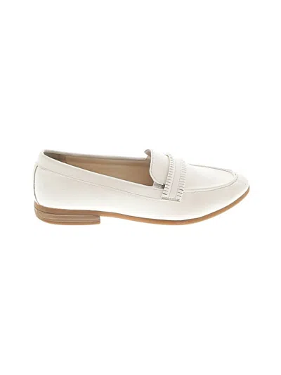 Pre-owned Lauren Blakwell Flats In White