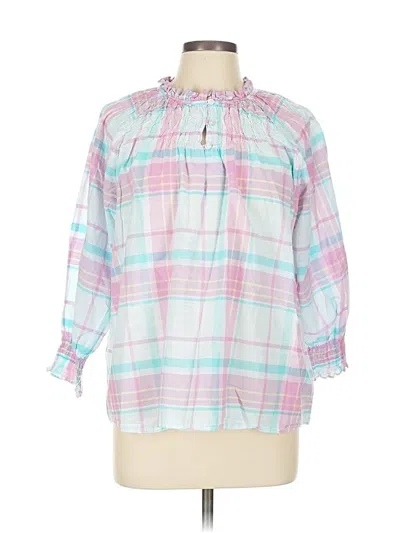 Pre-owned Brooks Brothers 3/4 Sleeve Blouse In Pink