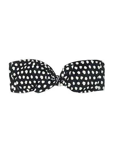 Pre-owned Victoria's Secret Swimsuit Top Black Polka Dots Pattern Swimwear