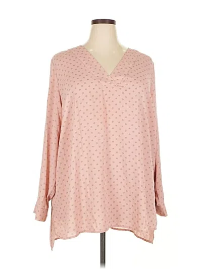Pre-owned Evri Long Sleeve Blouse In Pink
