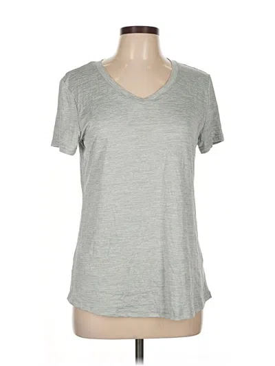Pre-owned Danskin Short Sleeve Top Gray V Neck Tops
