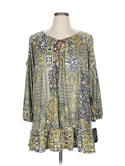 Pre-owned Style & Co 3/4 Sleeve Blouse In Green