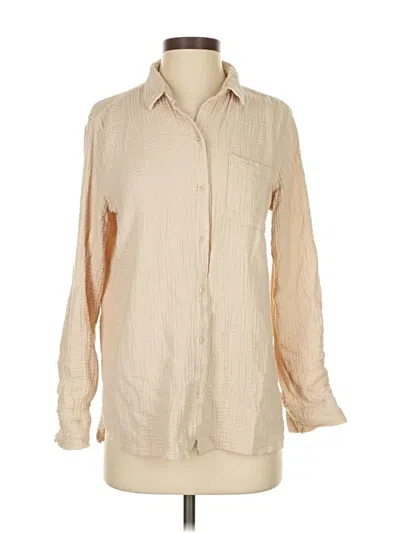 Pre-owned Nine West Long Sleeve Button Down Shirt In Brown
