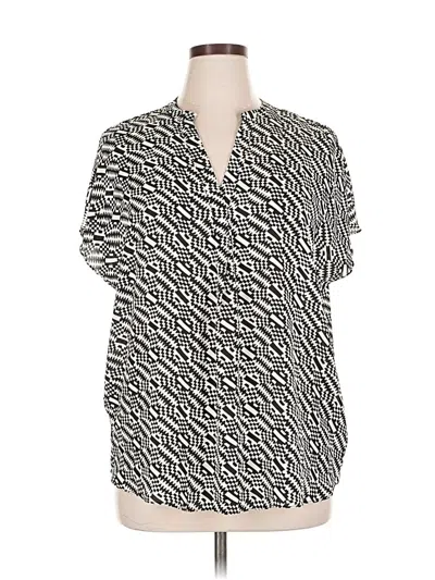 Pre-owned Maison D' Amelie Short Sleeve Blouse In Silver