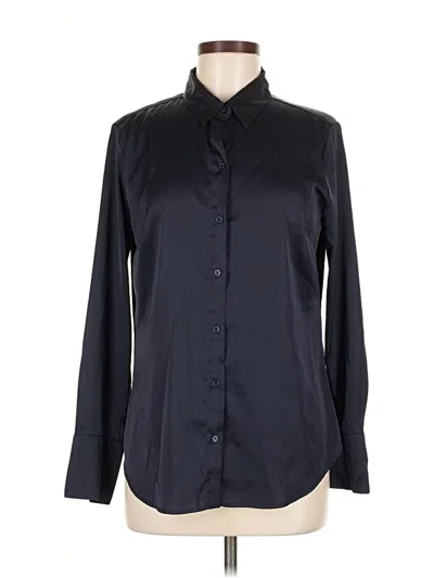 Pre-owned Banana Republic Factory Store Long Sleeve Blouse In Black