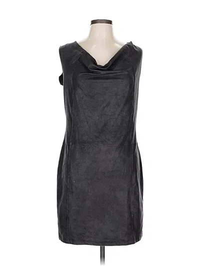 Pre-owned Velvet Cocktail Dress In Gray