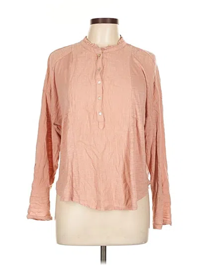 Pre-owned Lucky Brand Long Sleeve Blouse In Pink