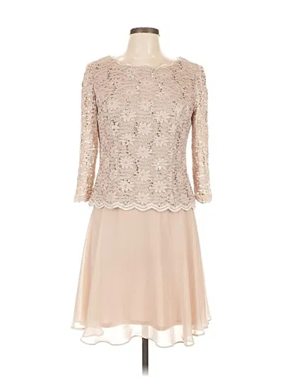 Pre-owned Alex Evenings Cocktail Dress In Brown