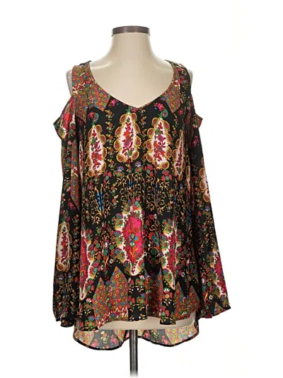 Pre-owned Show Me Your Mumu Long Sleeve Blouse In Black