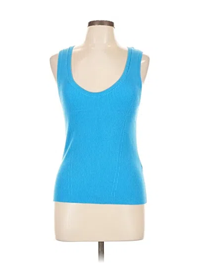 Pre-owned Abercrombie & Fitch Sleeveless Top Blue Scoop Neck Tops