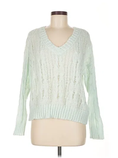 Pre-owned Lucky Brand Pullover Sweater In Green