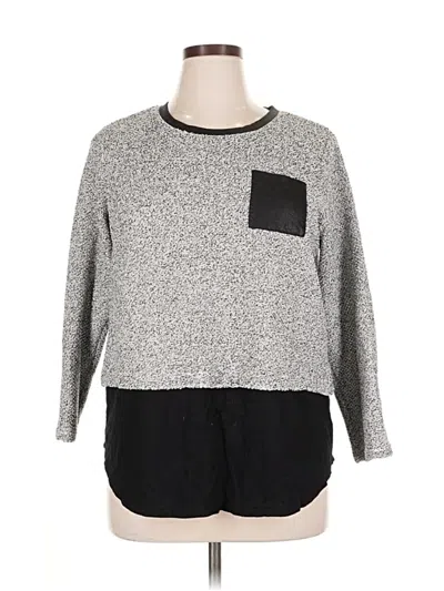 Pre-owned Style & Co 3/4 Sleeve T-shirt In Gray