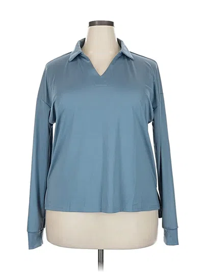 Pre-owned Unbranded Long Sleeve Blouse In Blue