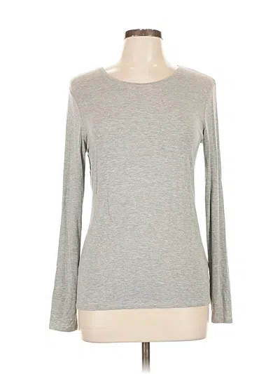 Pre-owned Saks Fifth Avenue Long Sleeve T-shirt In Gray