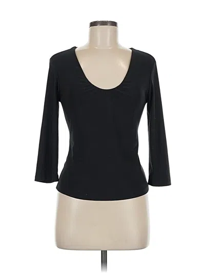 Pre-owned Express 3/4 Sleeve Top Black Scoop Neck Tops