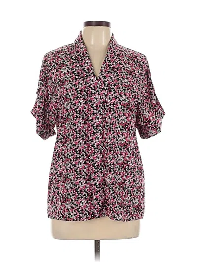 Pre-owned Michael Michael Kors Short Sleeve Blouse In Pink