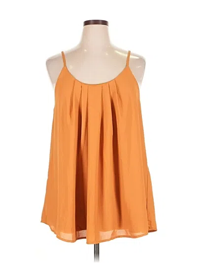 Pre-owned Zenana Outfitters Sleeveless Blouse In Orange