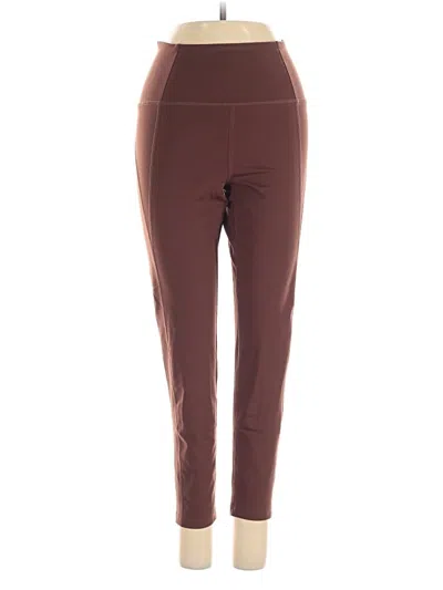 Pre-owned Girlfriend Collective Active Pants In Brown