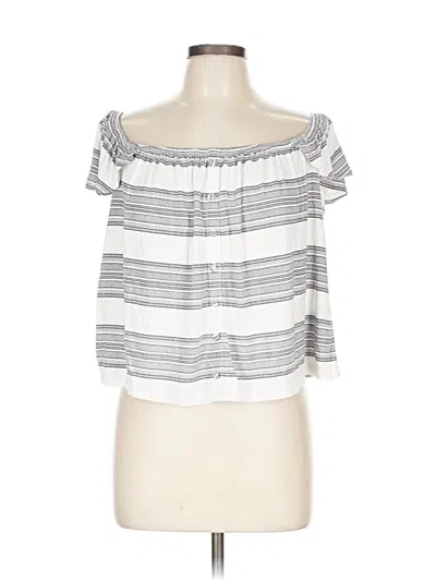 Pre-owned Torrid Short Sleeve Top White Off The Shoulder Neckline Tops