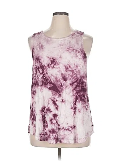 Pre-owned American Eagle Outfitters Tank Top Purple Tie-dye Pattern Tops