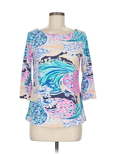 Pre-owned Lilly Pulitzer 3/4 Sleeve T-shirt In Blue