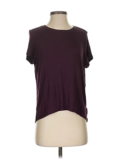 Pre-owned Athleta Short Sleeve T-shirt In Burgundy