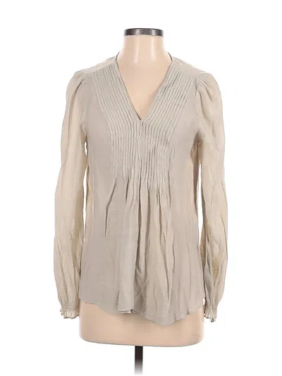 Pre-owned Nanette Lepore Long Sleeve Blouse In Gray