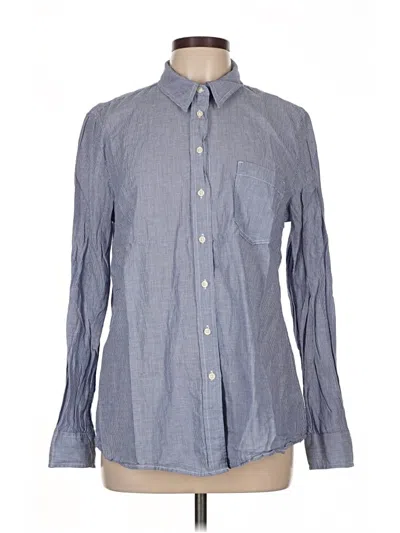 Pre-owned Gap Long Sleeve Button Down Shirt In Blue
