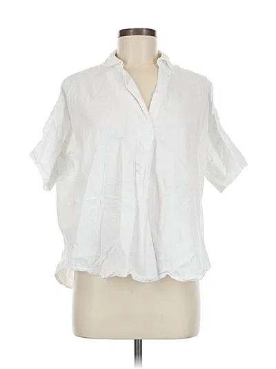 Pre-owned Madewell Short Sleeve Blouse In White